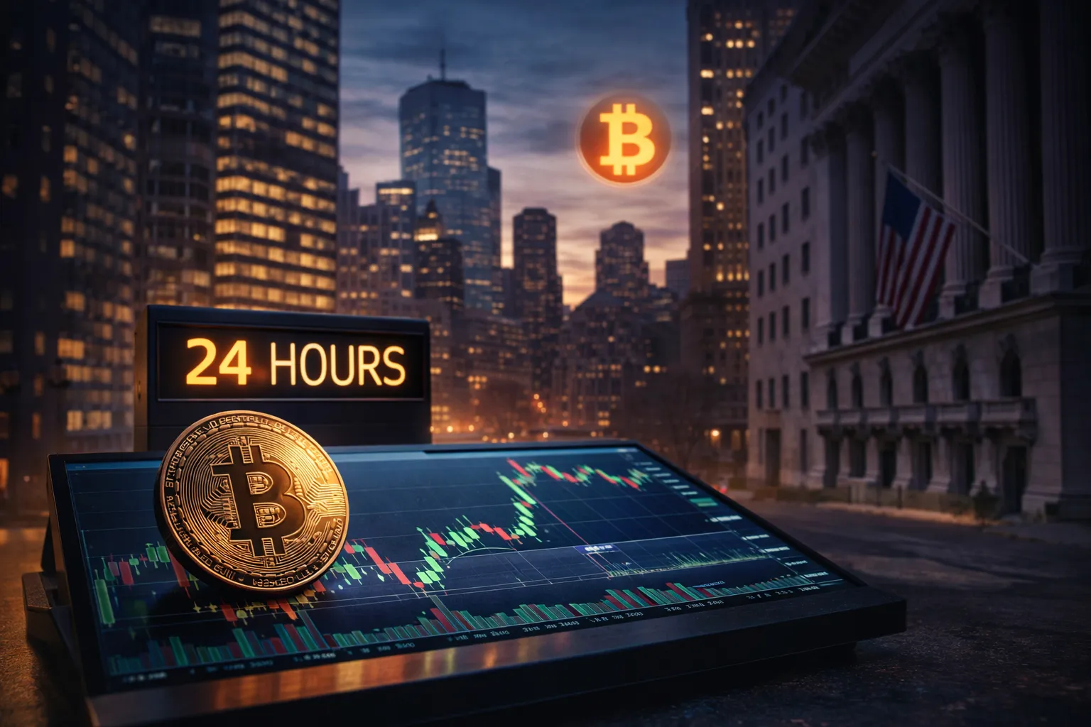 تداول "بتكوين" على مدار الساعة: تأثير غياب وول ستريت على تقلبات السوق خلال عطلات نهاية الأسبوع