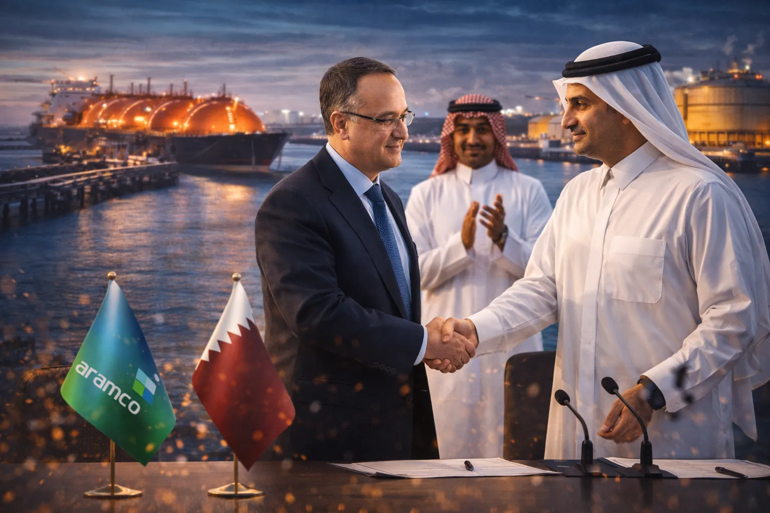 اتفاق أرامكو وكاتوروس لتوريد الغاز المسال لمدة 20 عاماً