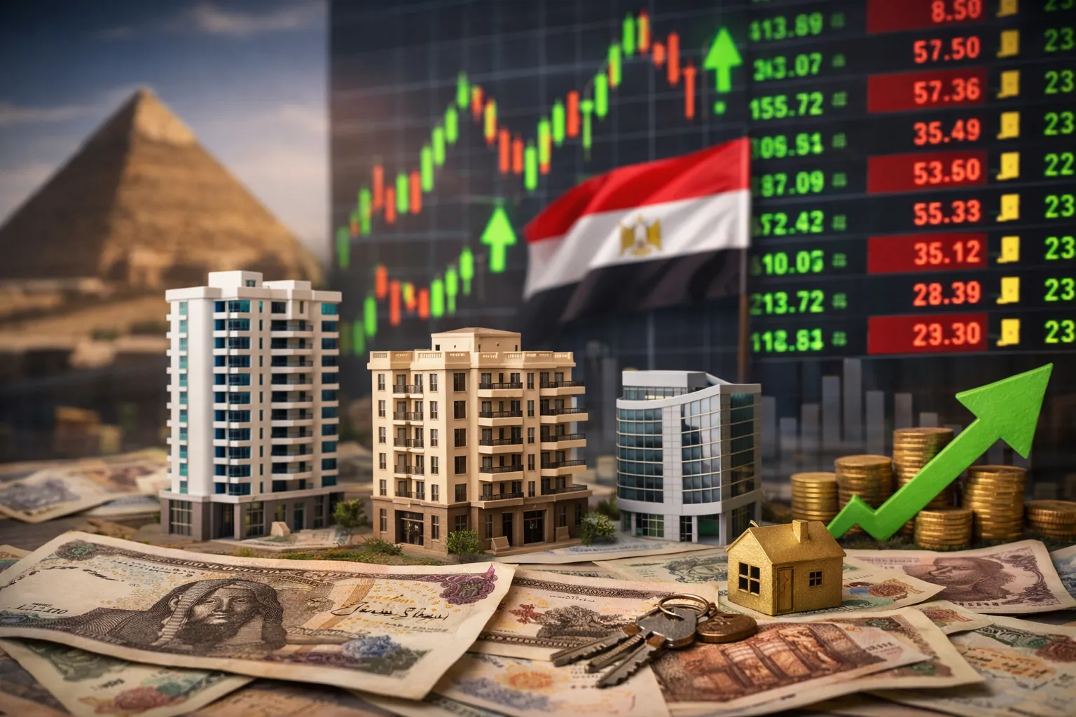 "تنمية" و"طلعت مصطفى" يقودان نمو قطاع العقارات في البورصة المصرية وسط تداولات نشطة