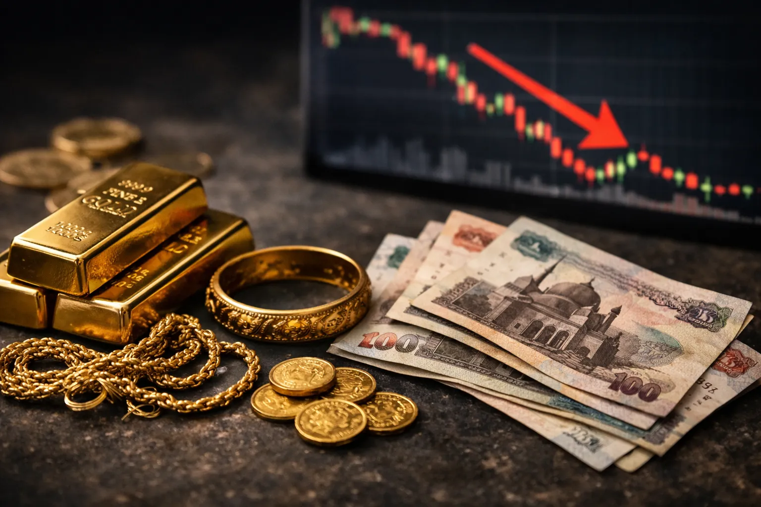 تراجع أسعار الذهب في مصر 10 جنيهات مع استقرار الدولار وتحركات السوق العالمية