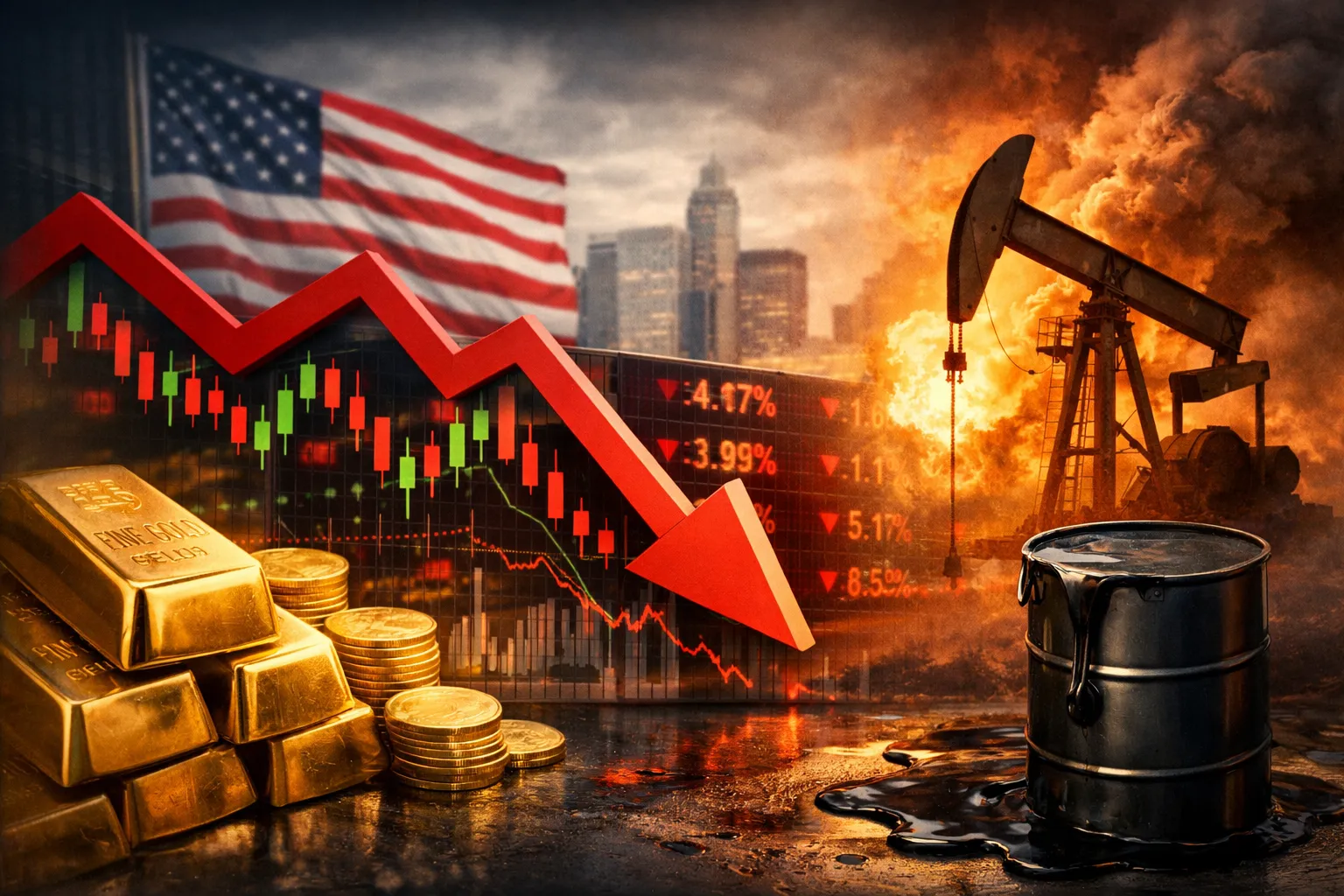 الأسواق الأمريكية تحت ضغط التضخم وتقلبات الذهب والنفط | نظرة على التوقعات المستقبلية