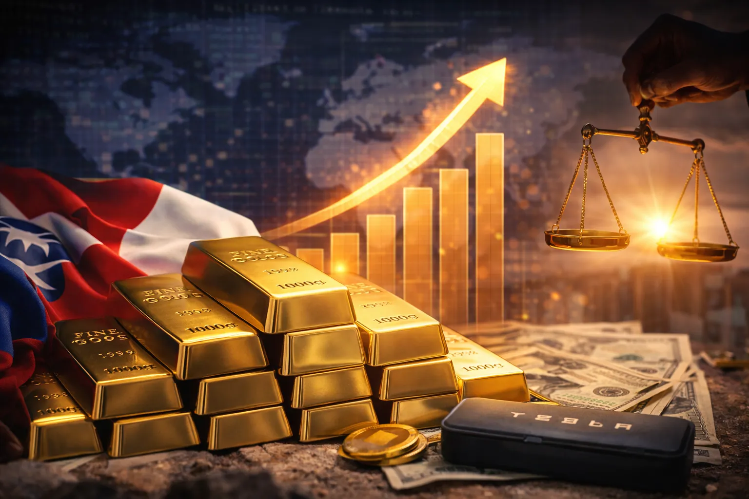 جولدمان ساكس: توقعات أسعار الذهب تصل إلى 5400 دولار بحلول 2026