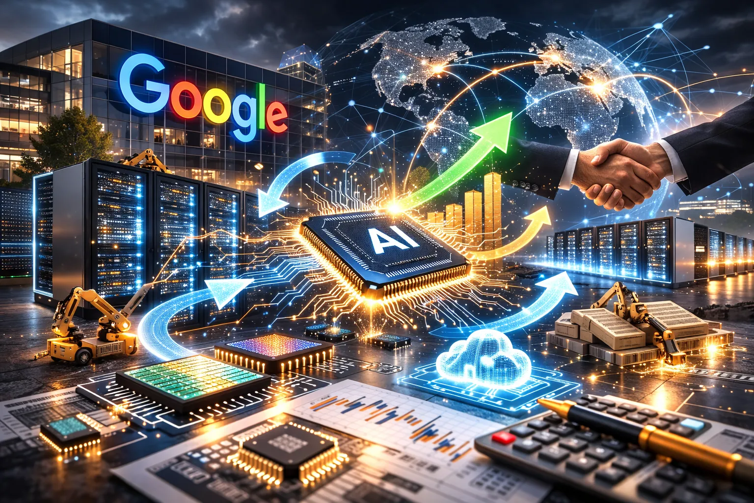 جوجل تستكشف توسيع سوق رقائق الذكاء الاصطناعي عبر شراكات مراكز البيانات
