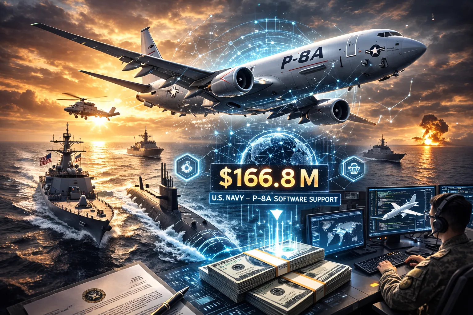 بوينج تحصل على عقد بحري بقيمة 166.8 مليون دولار لدعم برمجيات P-8A