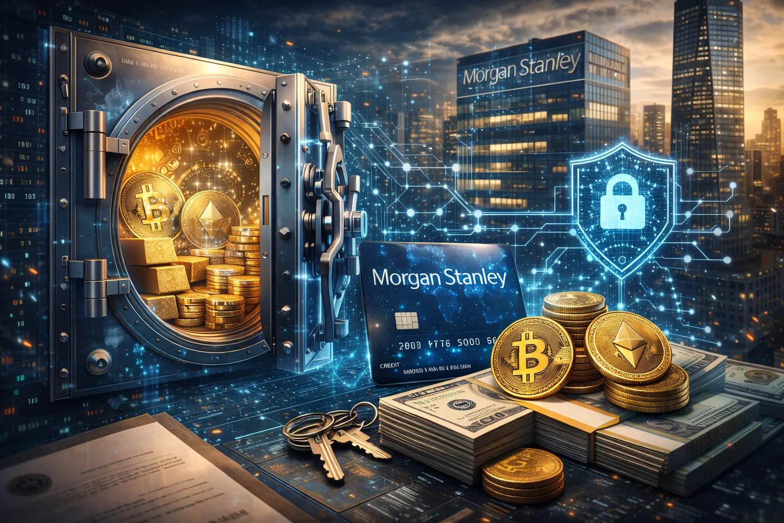 مورغان ستانلي تسعى للحصول على ترخيص مصرفي لحفظ الأصول الرقمية