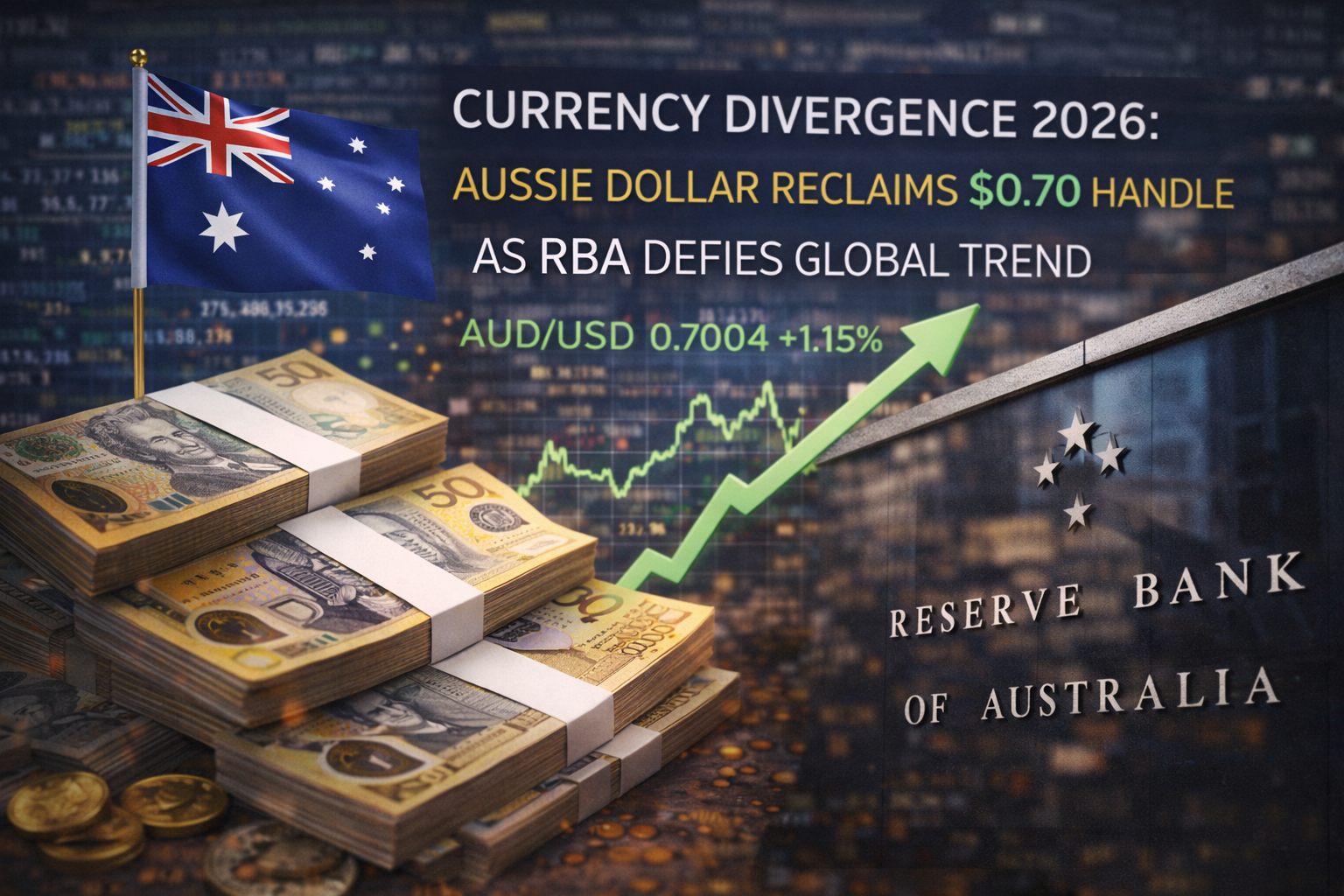 Currency Divergence 2026: Aussie Dollar Reclaims $0.70 Handle as RBA Defies Global Trend