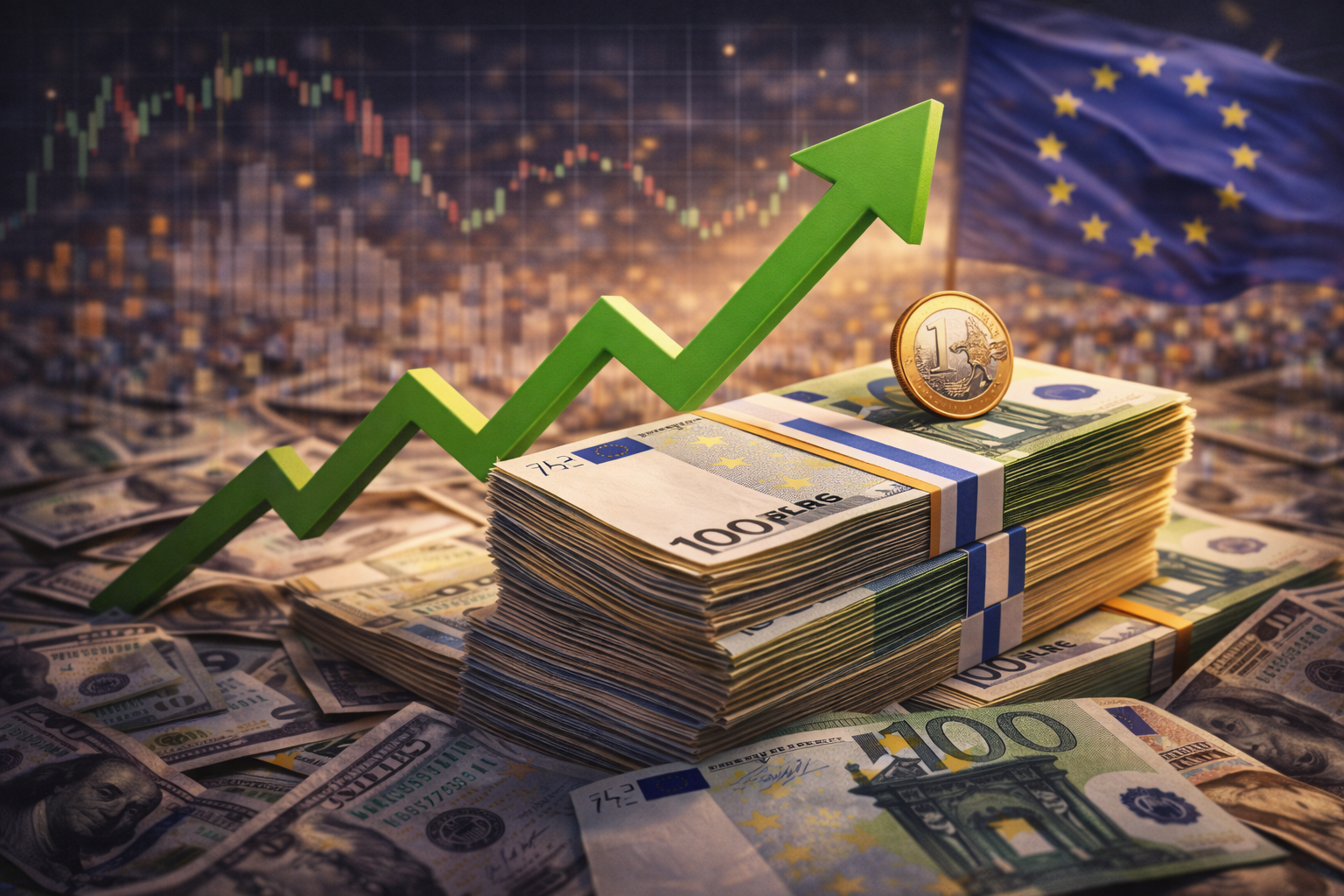 اليورو يقتنص المكاسب: العملة الموحدة عند أعلى مستوياتها في أسبوع وسط تعثر "الأخضر"